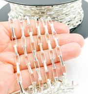 X16SS. Sterling Silver Flat Box Link Chain